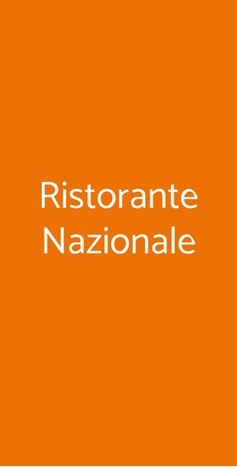 Ristorante Nazionale, Milano