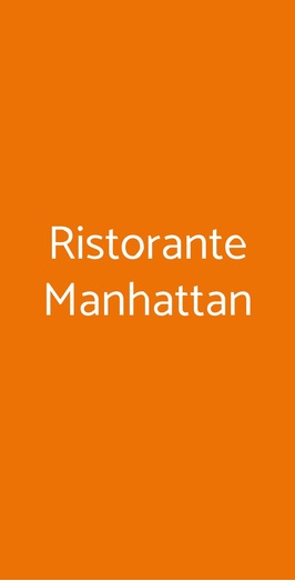 Ristorante Manhattan, Milano