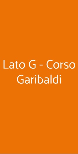 Lato G Garibaldi, Milano