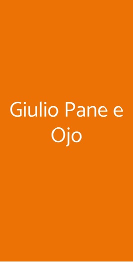 Giulio Pane E Ojo, Milano