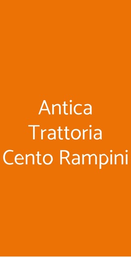 Trattoria Cento Rampini, Mantova