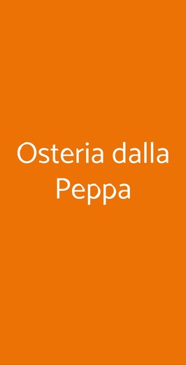 Osteria Dalla Peppa, Fano