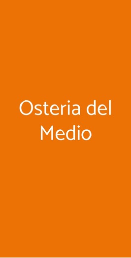 Osteria Del Medio, Torino