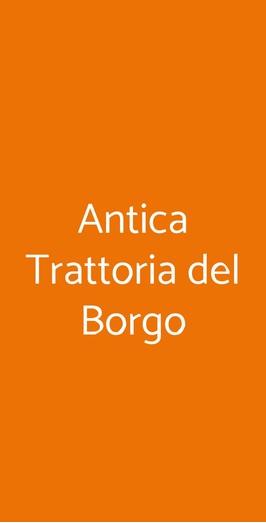 Antica Trattoria Del Borgo, Carnate