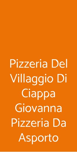 Pizzeria Del Villaggio Pizzeria Da Asporto, Settimo Torinese