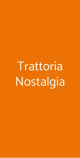 Trattoria Nostalgia, Alba