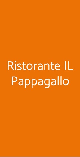 Ristorante Il Pappagallo, Cambiano