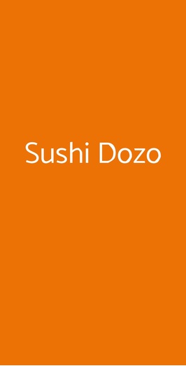 Ristorante Giapponese Sushi Dozo