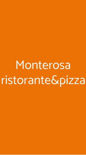 Ristorante E Pizzeria Monterosa, Vogogna