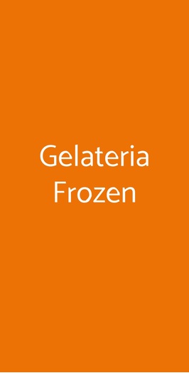 Bar & Gelateria Frozen, Bra