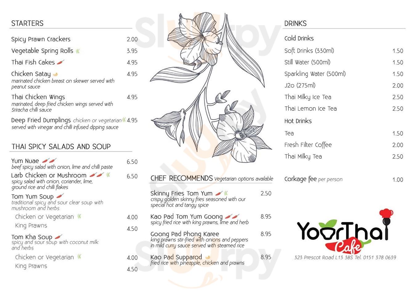 Yourthai Cafe Liverpool Menu - 1
