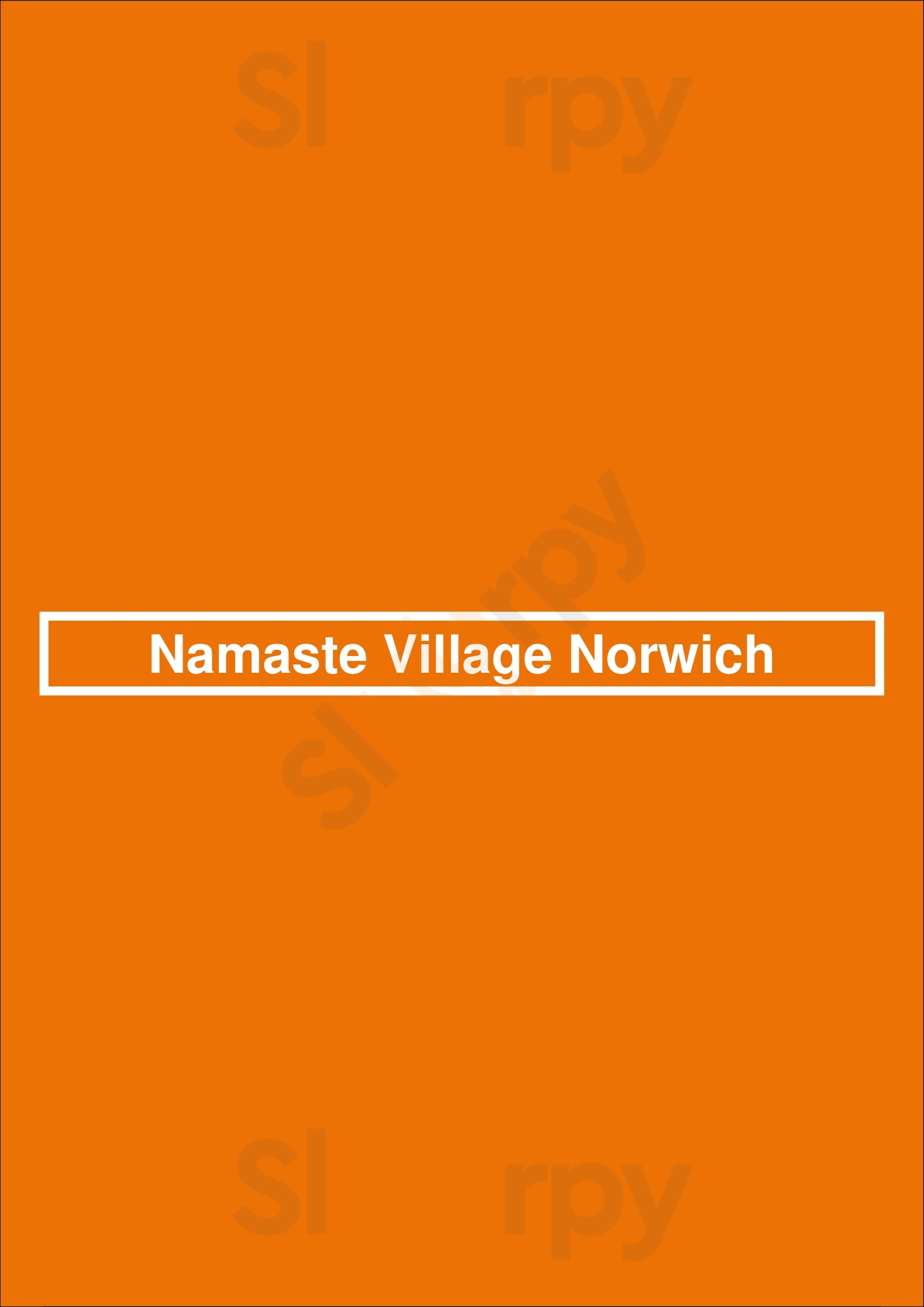 Namaste Village Norwich Norwich Menu - 1