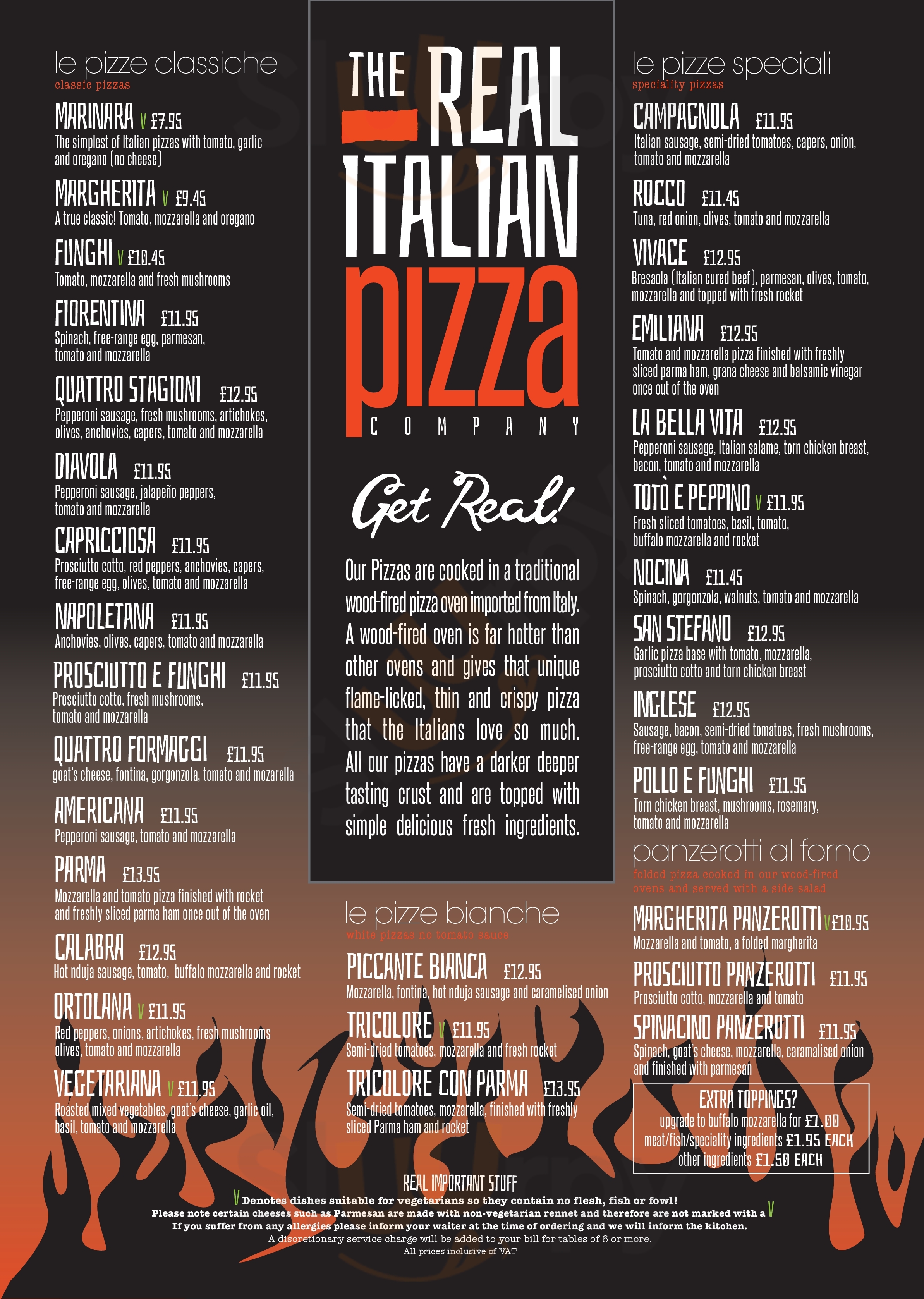 The Real Italian Pizza Co Cardiff Menu - 1