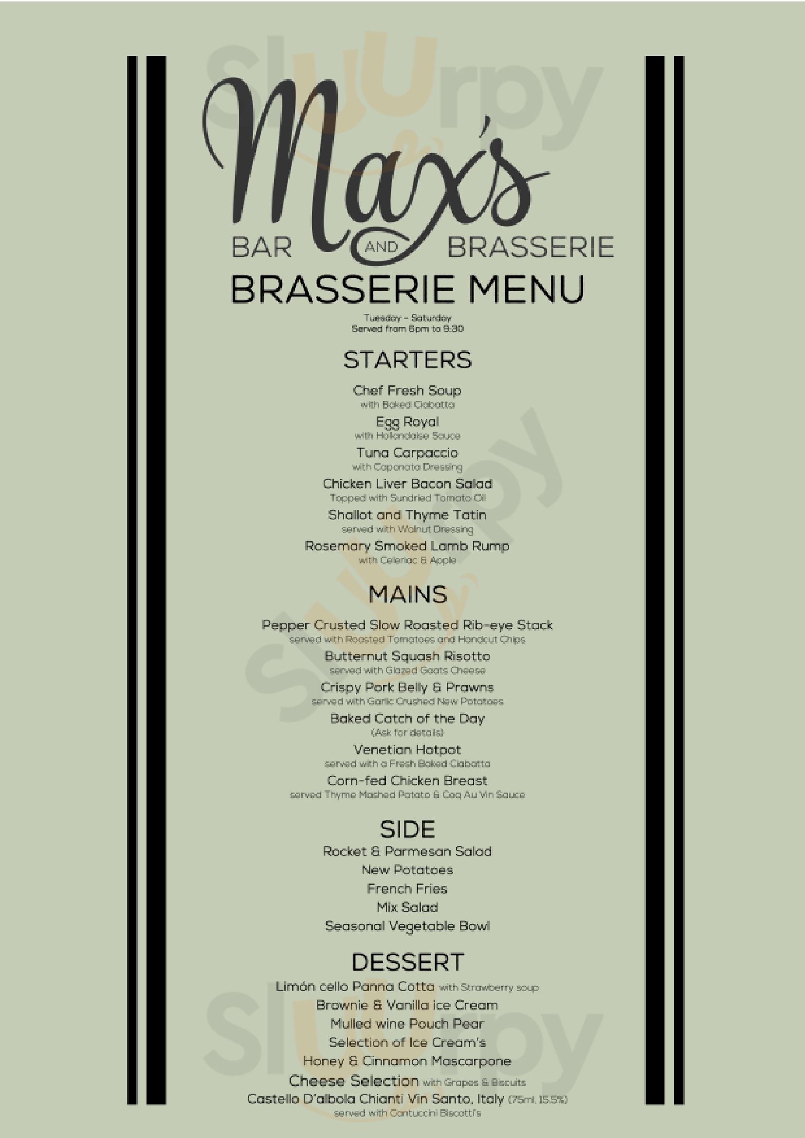 Max`s Brasserie Southampton Menu - 1