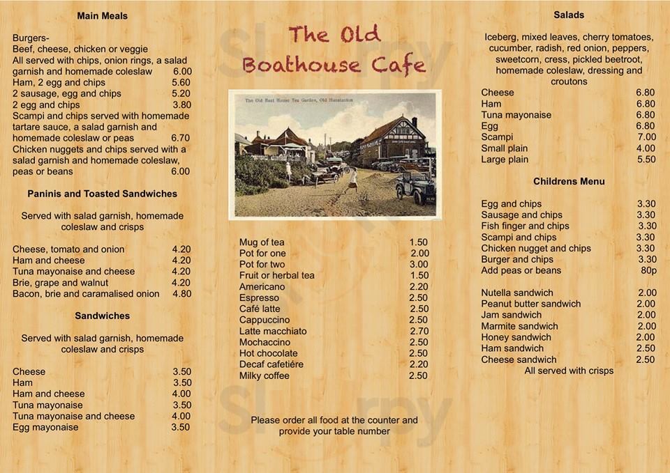 Old Town Beach Cafe Old Hunstanton Menu - 1