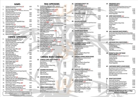 Sweet Basil Valley Yeadon Menu prices restaurant rating