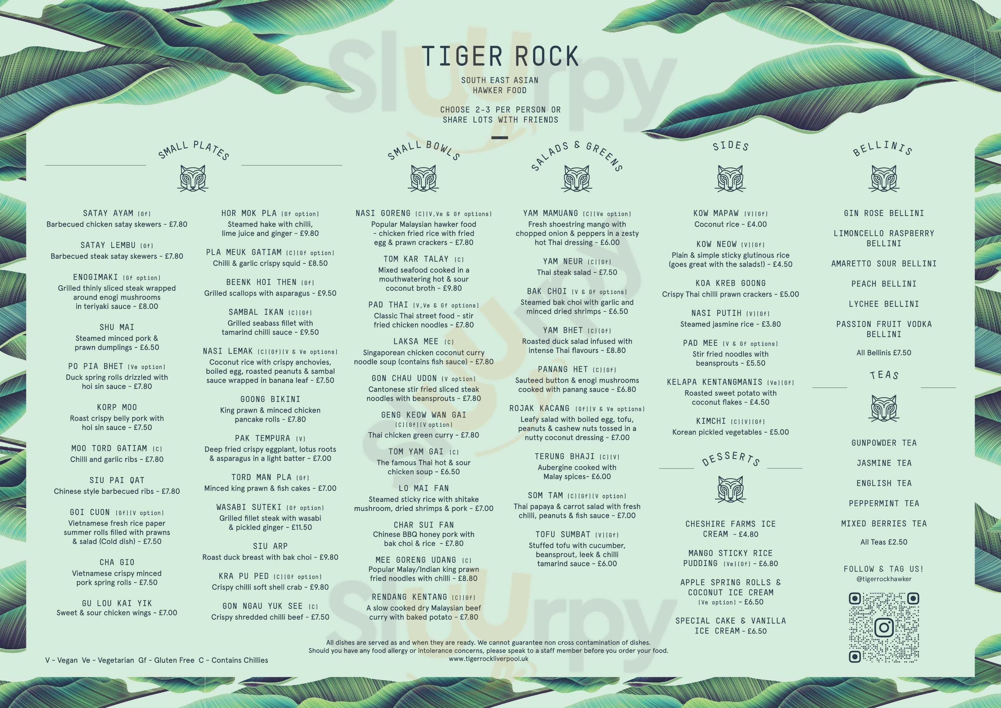 Tiger Rock Smithdown Liverpool Menu - 1