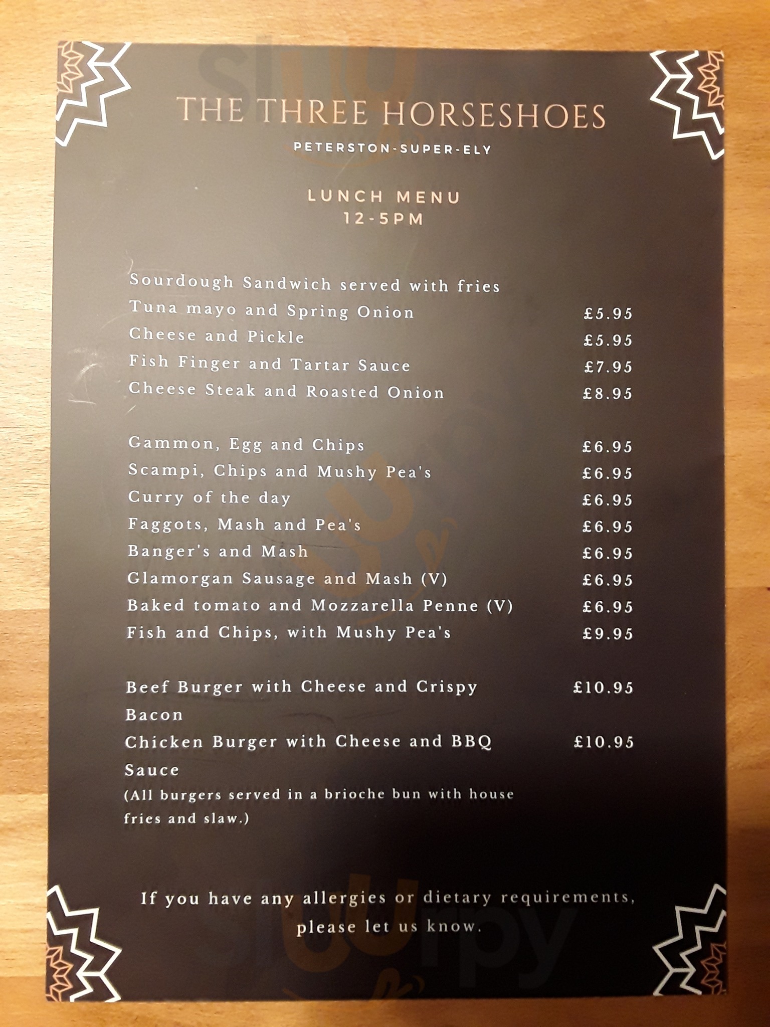 The Three Horse Shoes Peterston-Super-Ely Menu - 1