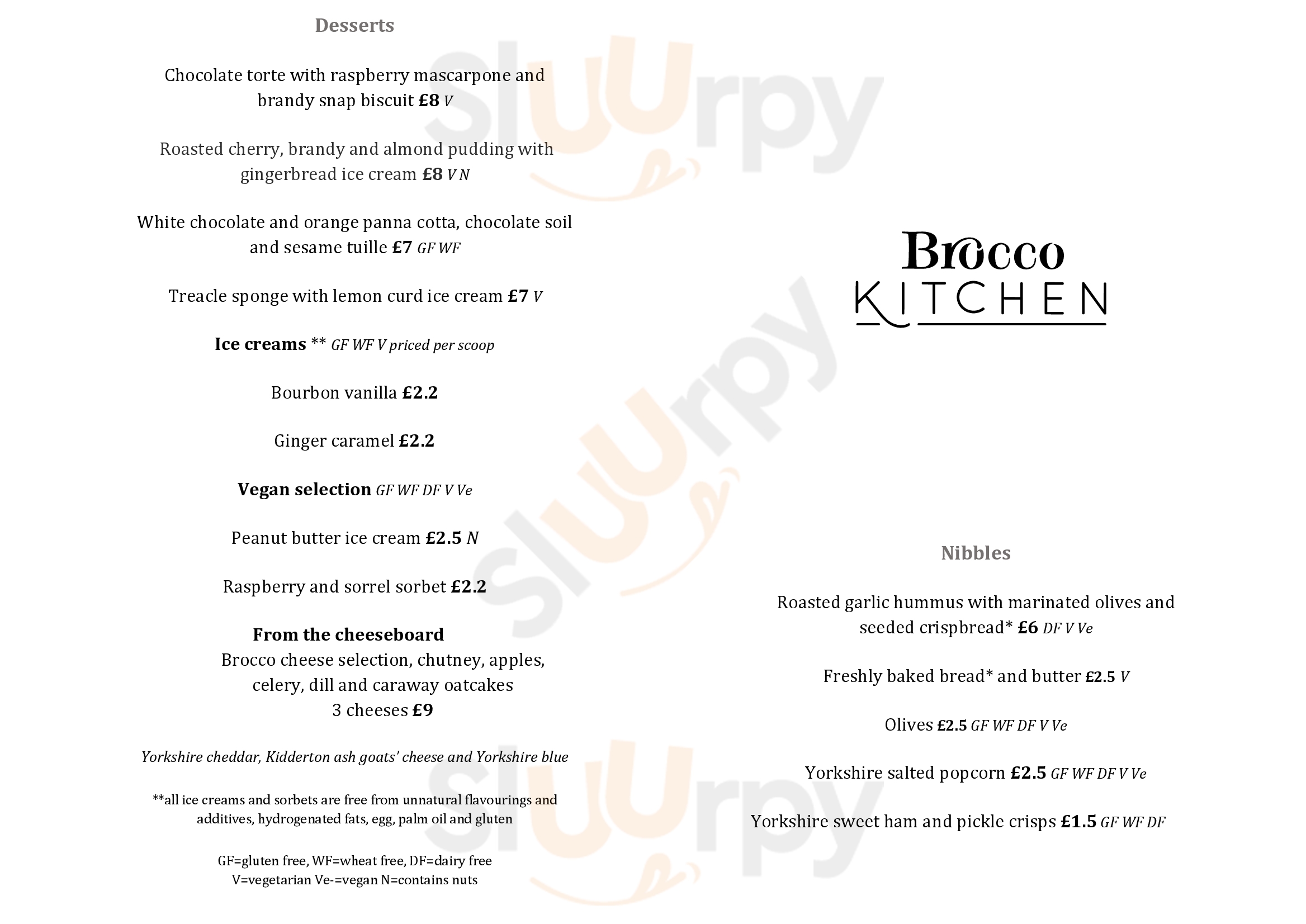 Brocco Kitchen Sheffield Menu - 1