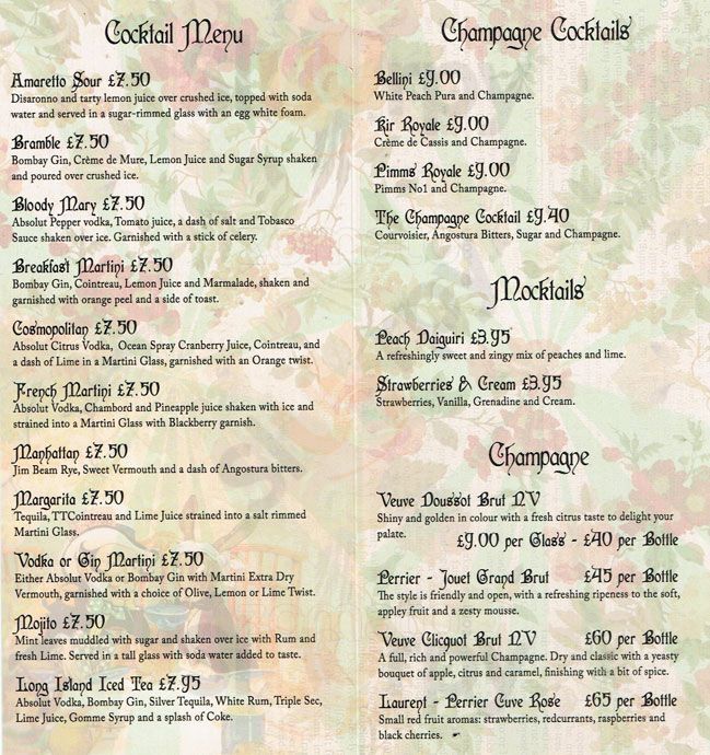 Richmond Tea Rooms Manchester Menu - 1