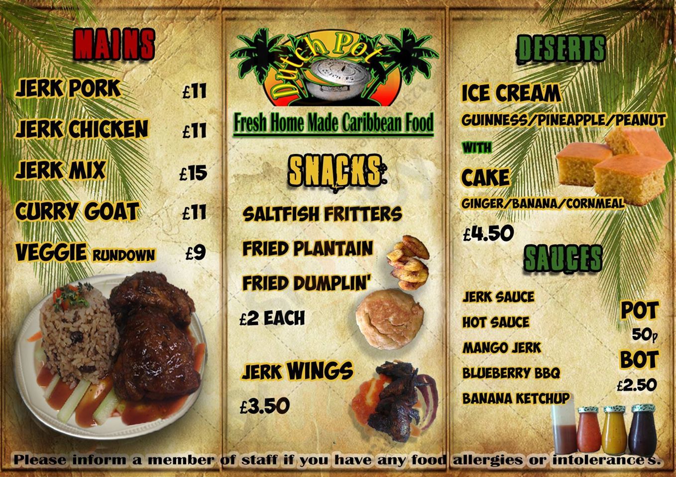 Main Menu - Dutch Pot