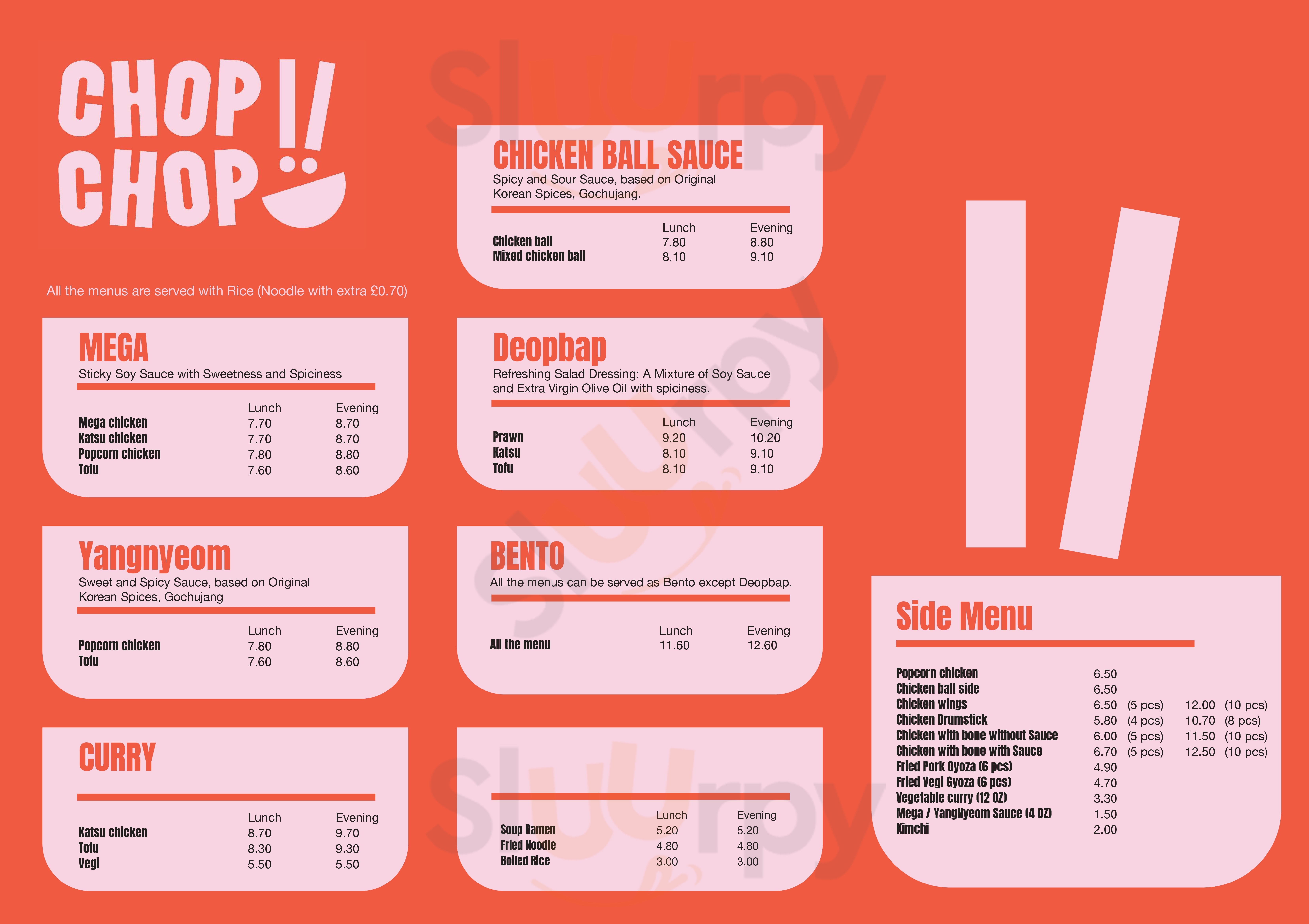 Chop Chop Liverpool Menu - 1