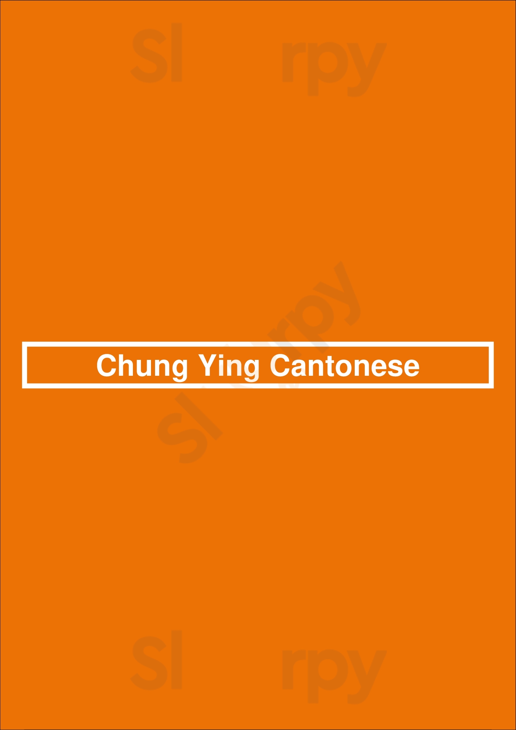 Chung Ying Cantonese Restaurant Birmingham Menu - 1