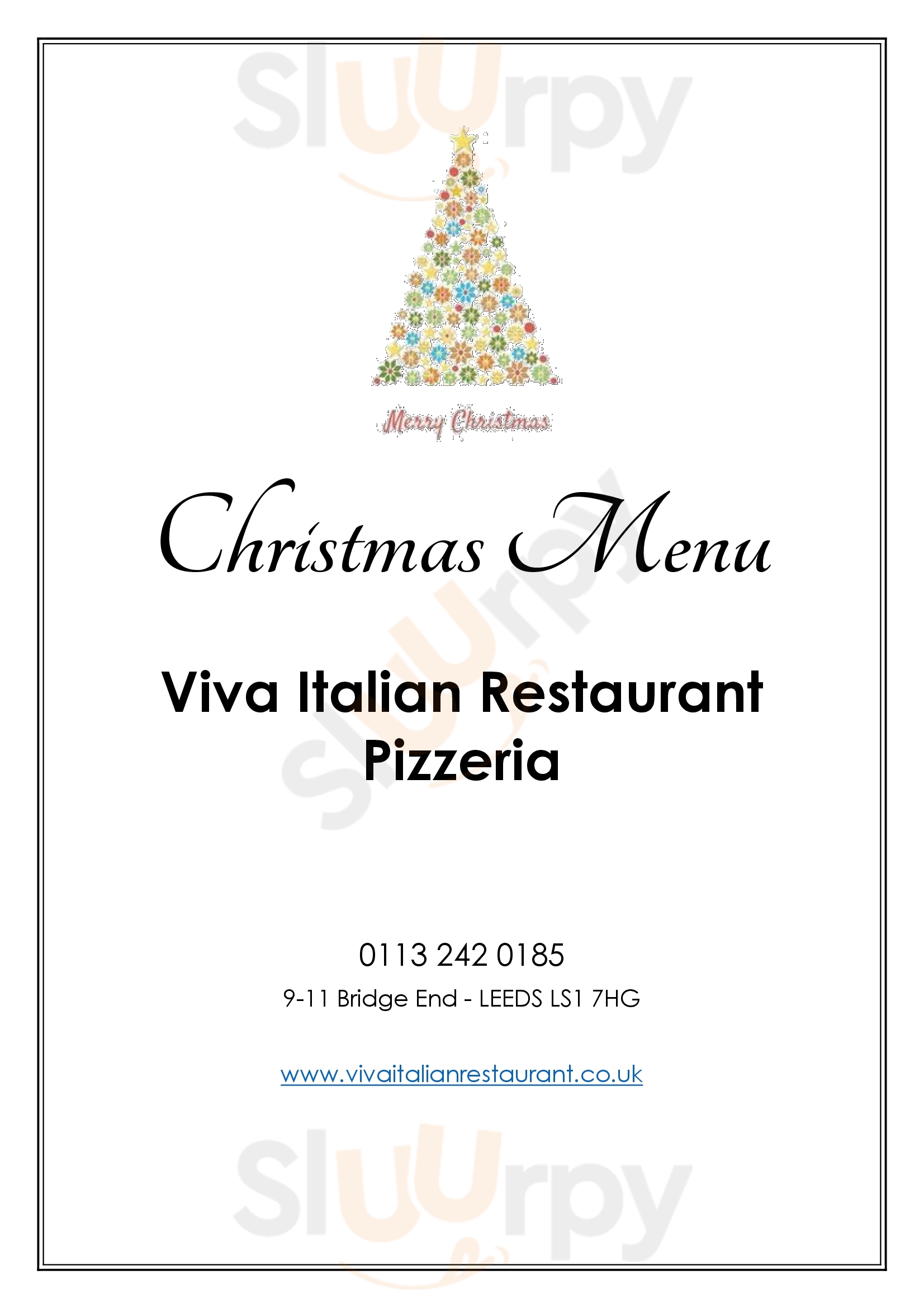 Viva Italian Restaurant & Pizzeria Leeds Menu - 1