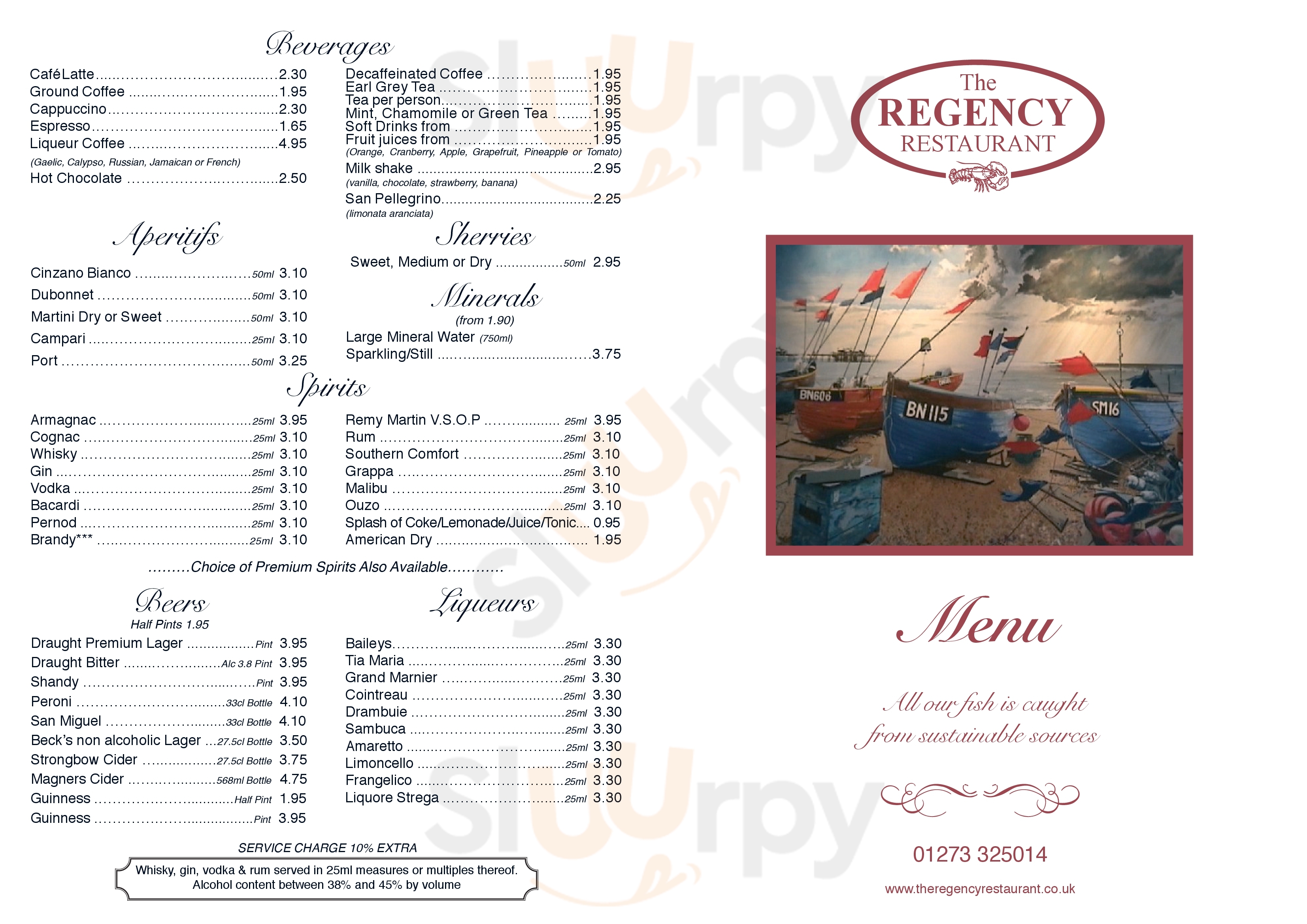 The Regency Restaurant Brighton Menu - 1