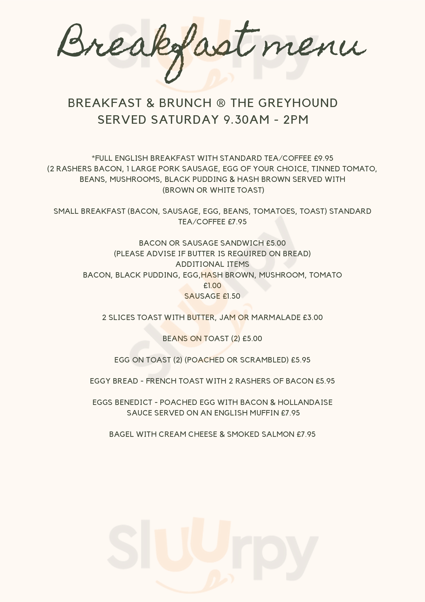 Main Menu - The Greyhound (botcheston)