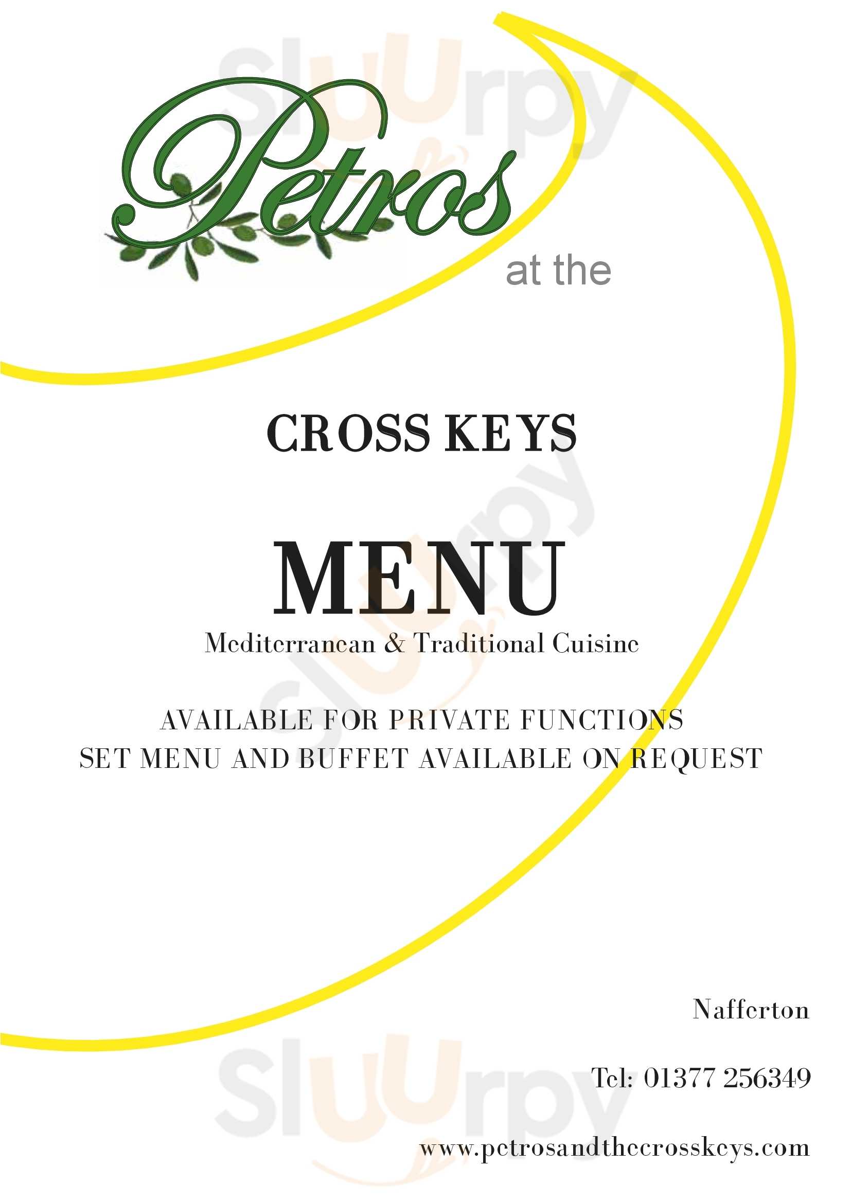 Petros At Cross Keys Nafferton Menu - 1
