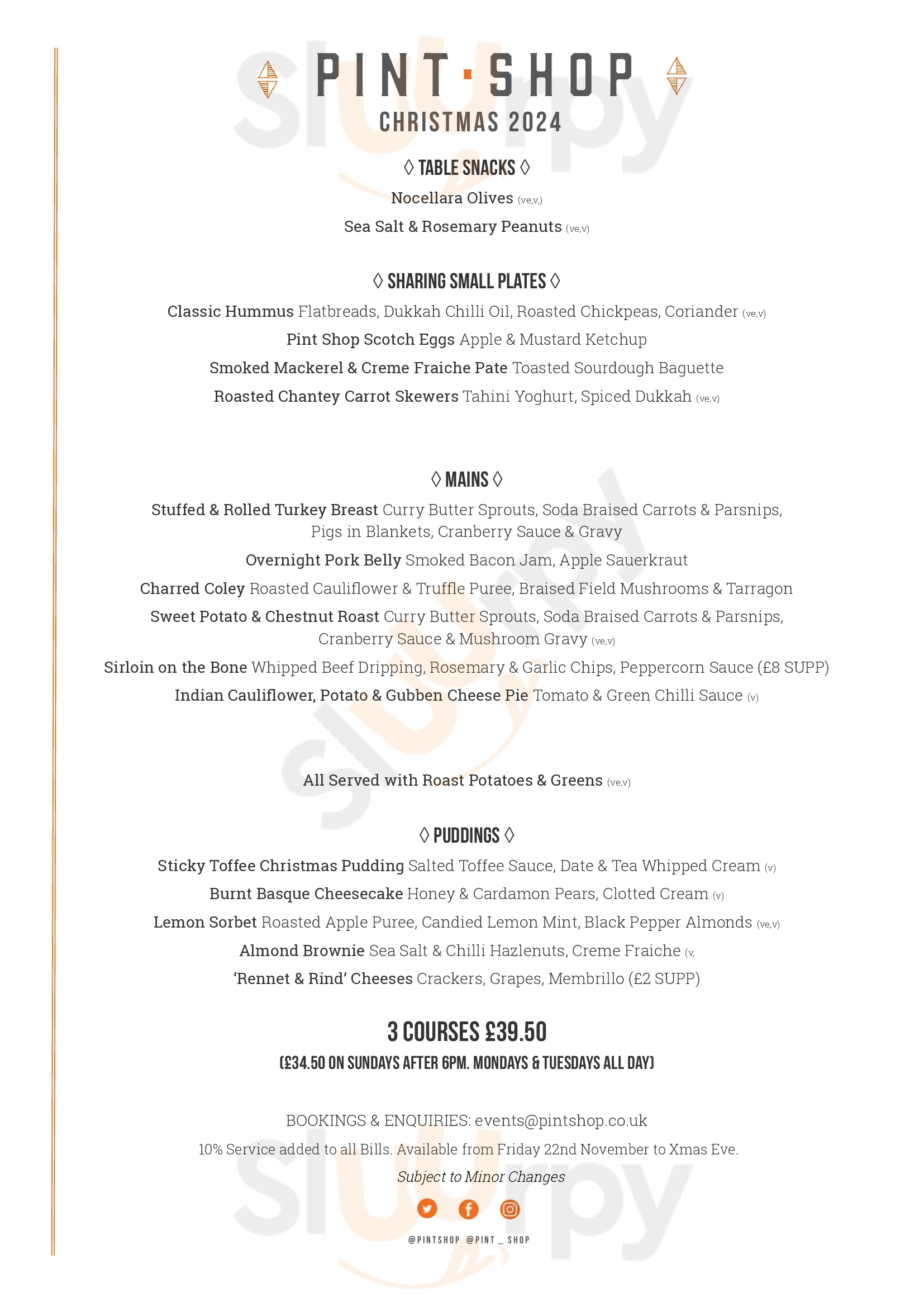 Pint Shop Birmingham Menu - 1