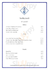 Romsey Golf Club menu