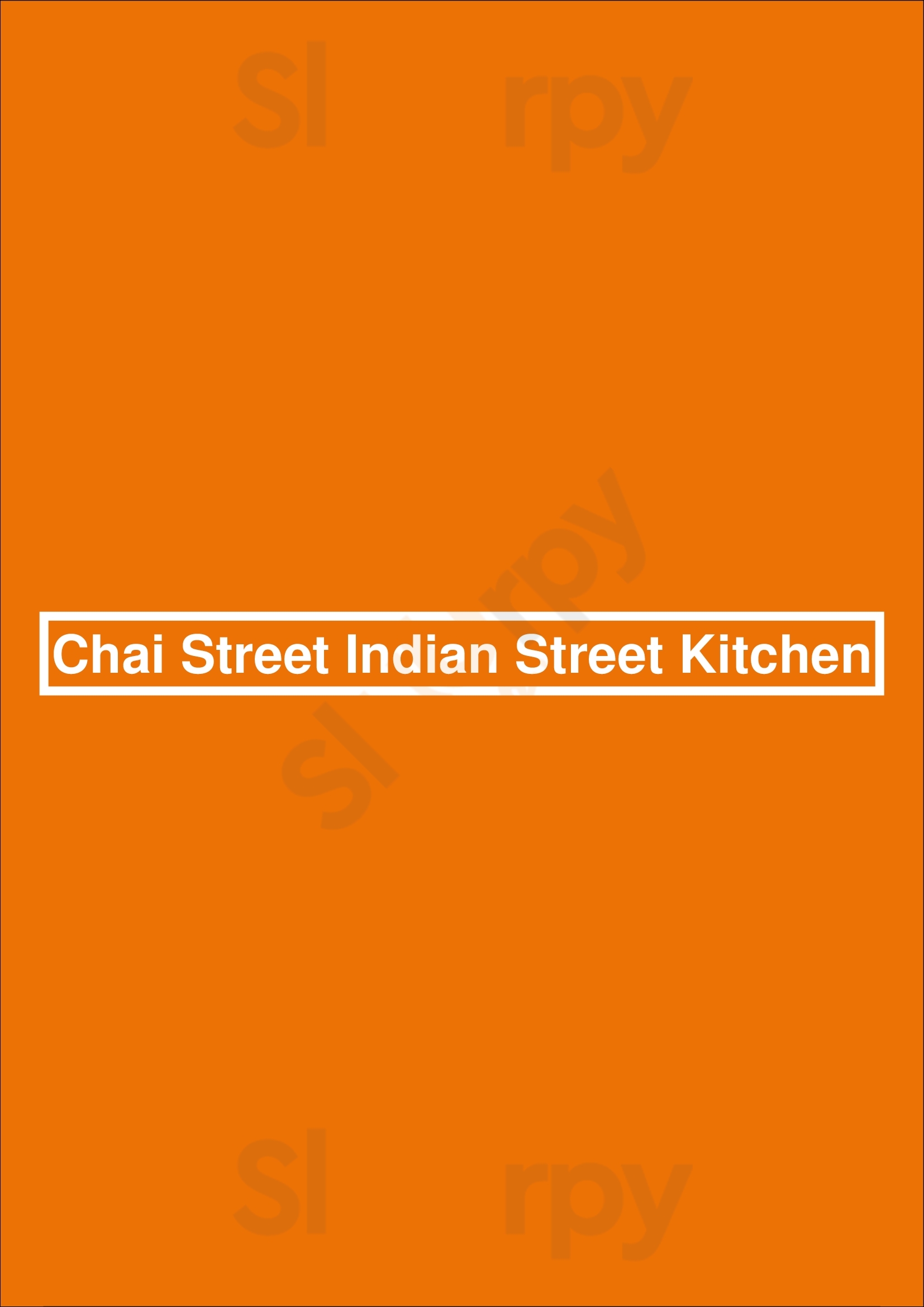 Chai Street Highstreet Cardiff Menu - 1