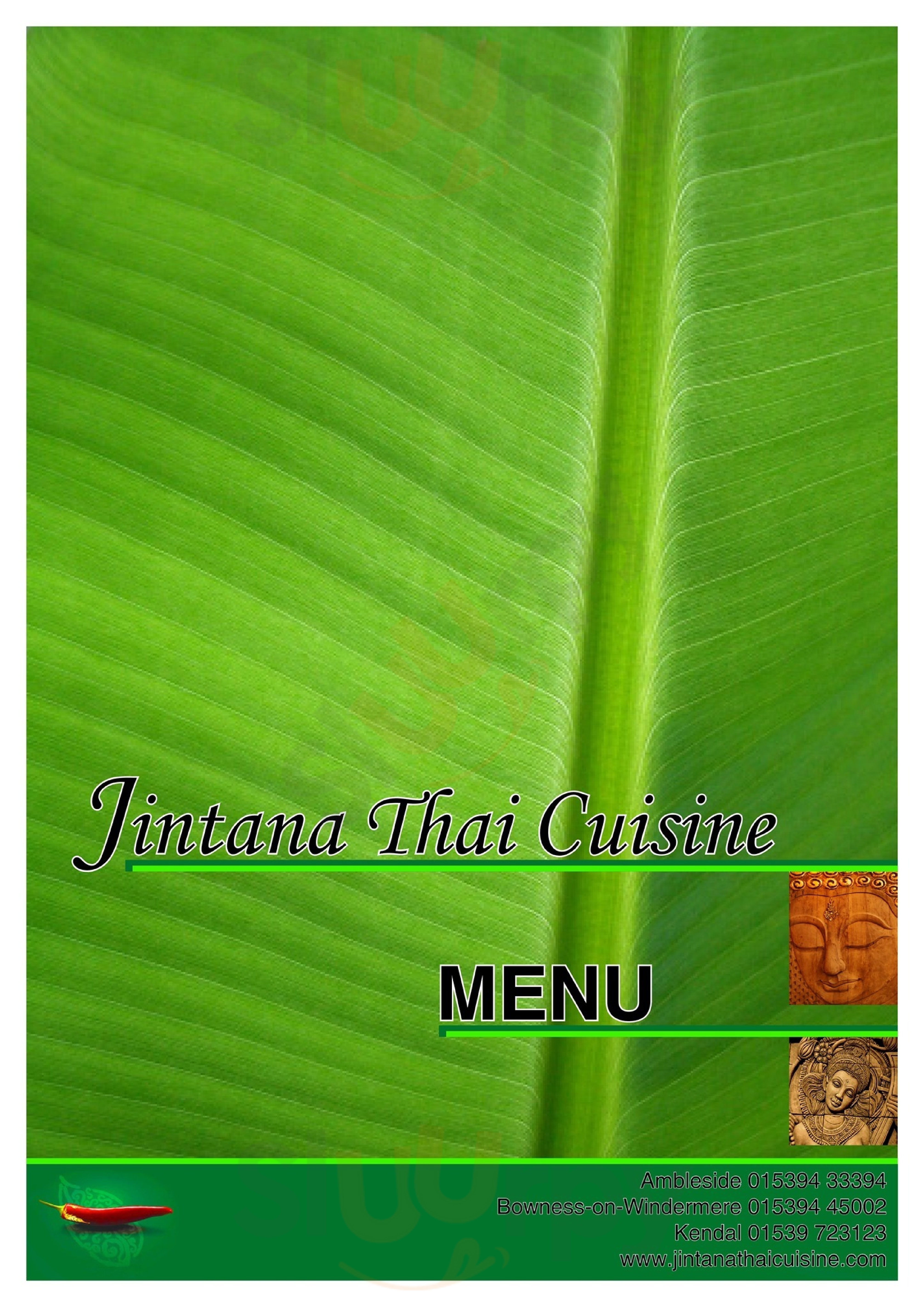Jintana Thai Restaurant Ambleside Menu - 1