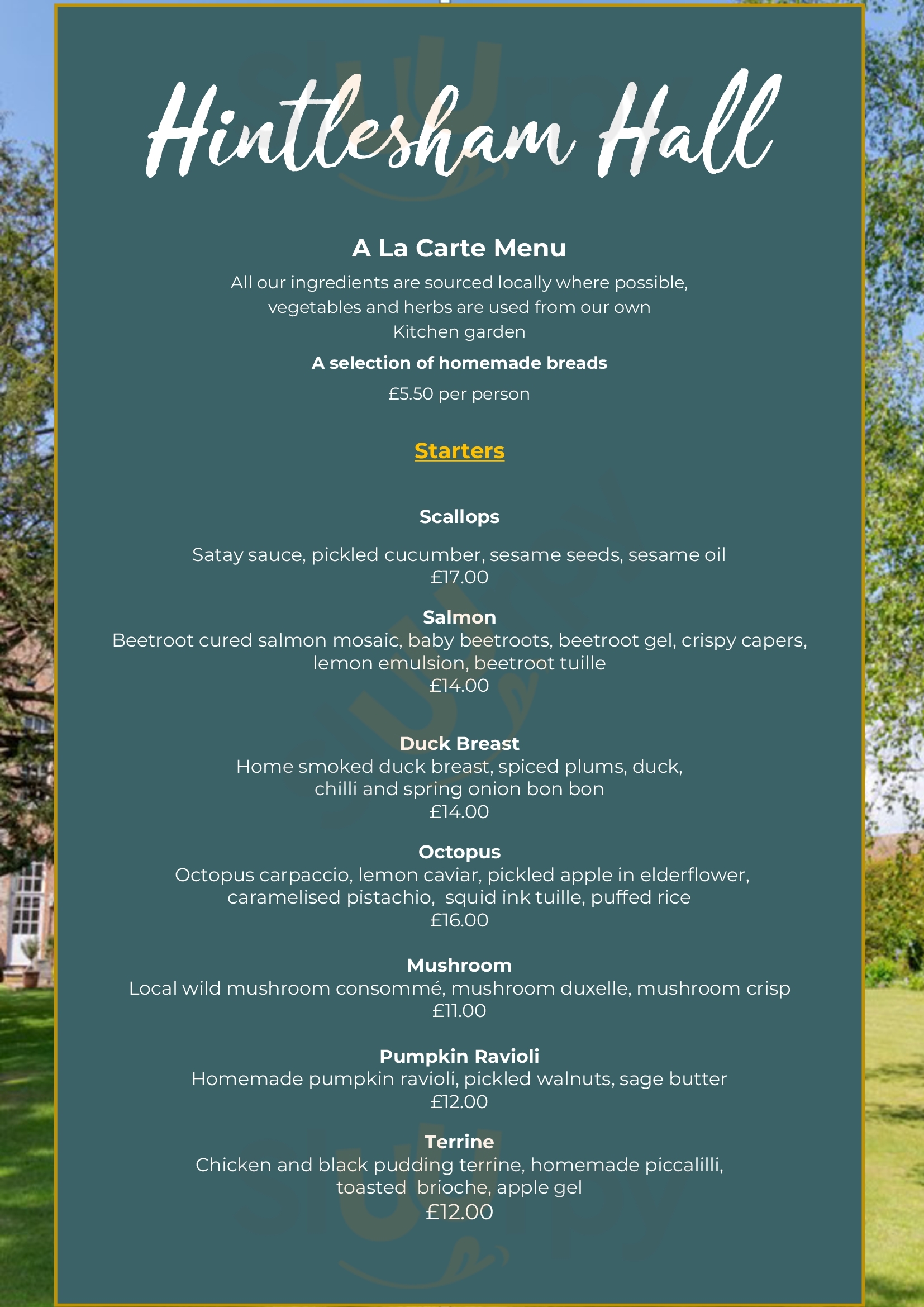 Hintlesham Hall Hintlesham Menu - 1