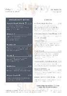 Baby E Coffee & Deli menu
