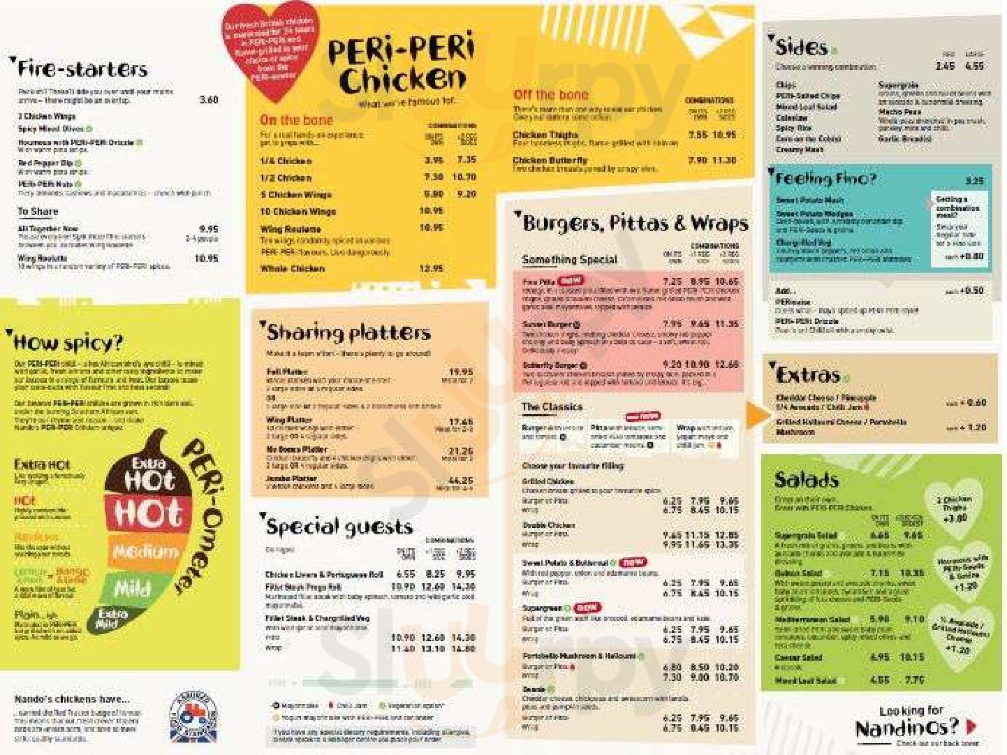 Nando's Nottingham - Giltbrook Nottingham Menu - 1