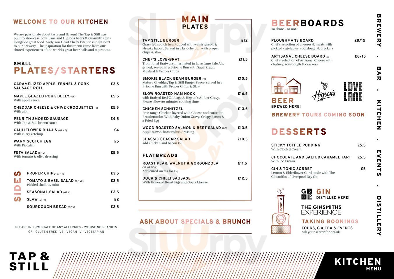 Love Lane Brewery Bar And Kitchen Liverpool Menu - 1