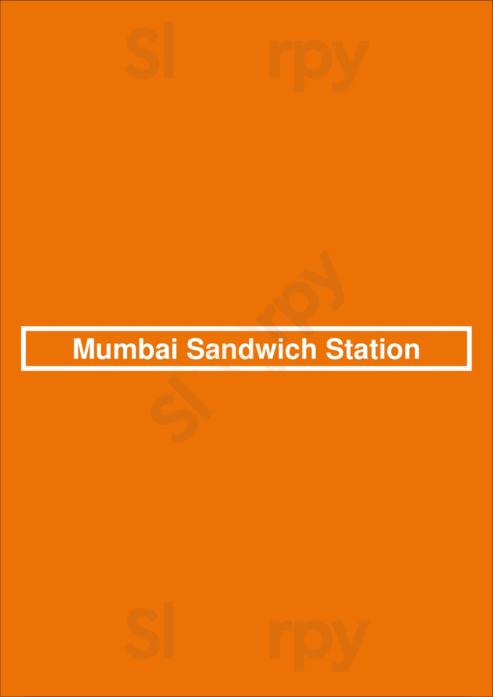 Mumbai Sandwich Station Leicester Menu - 1