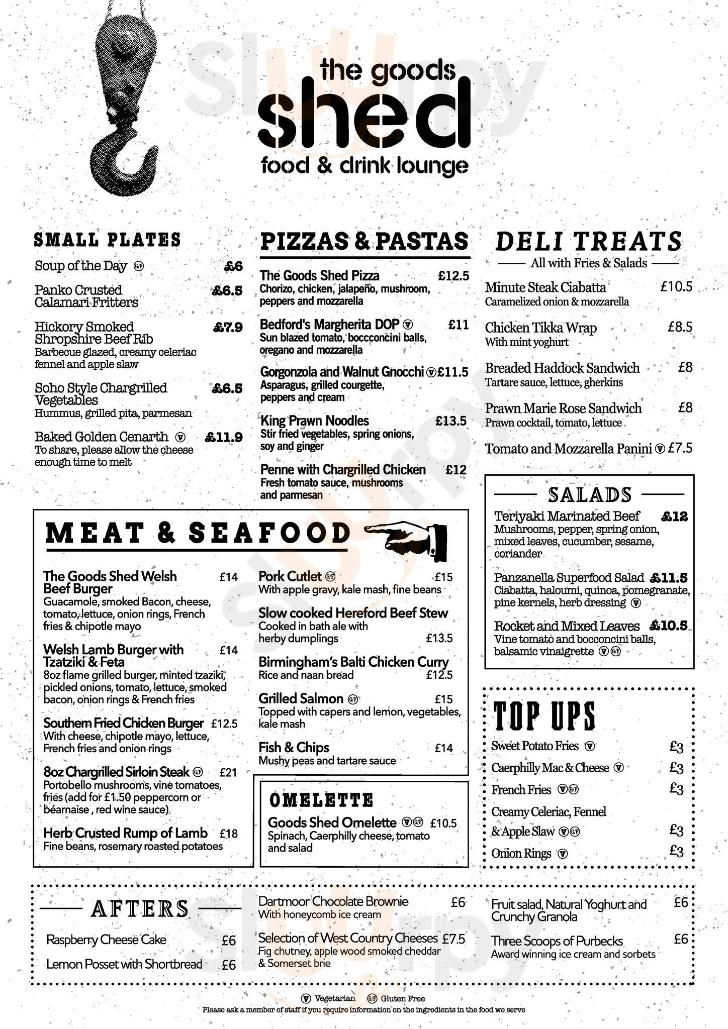 The Customs Shed Cardiff Menu - 1