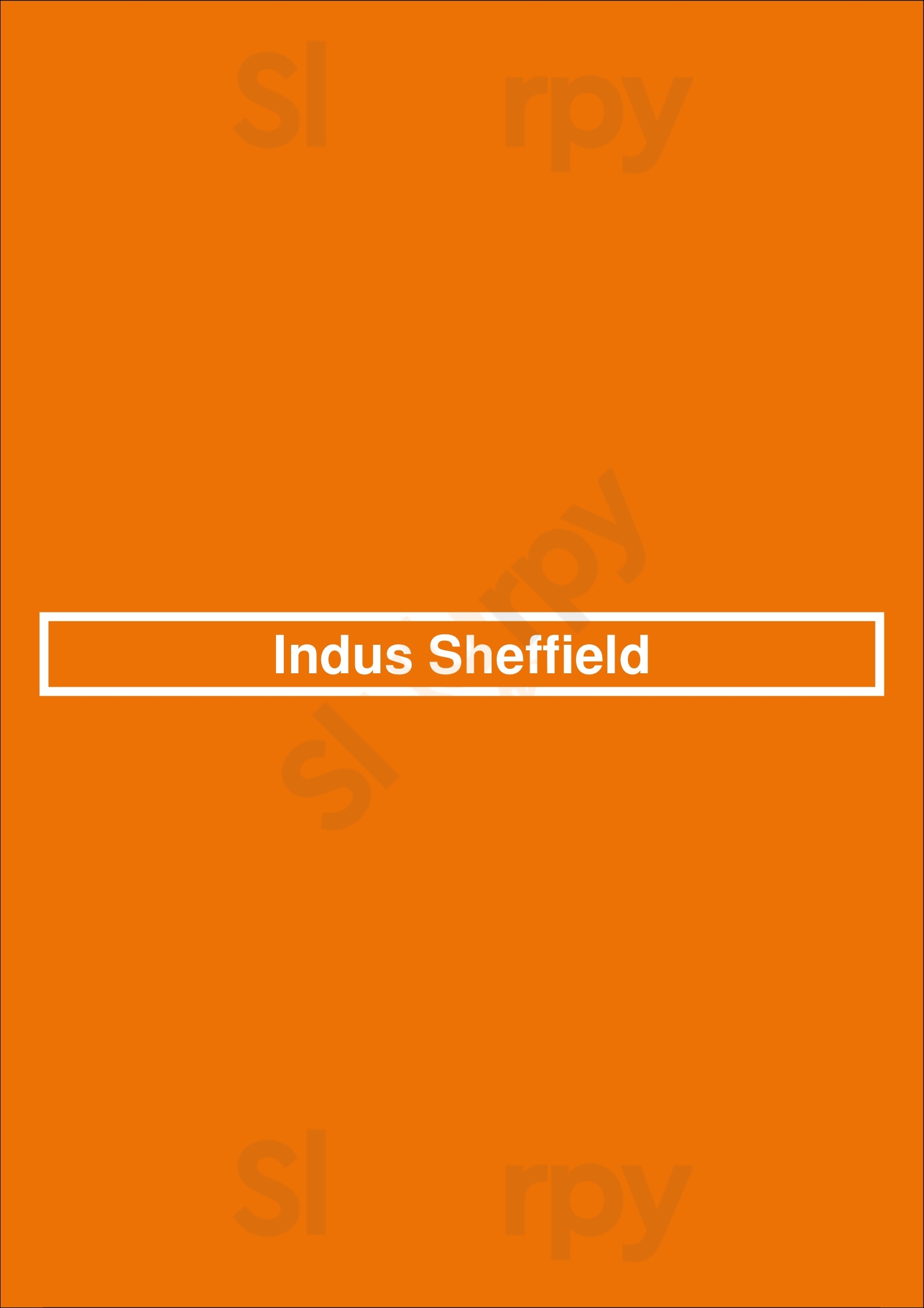 Indus Sheffield Sheffield Menu - 1