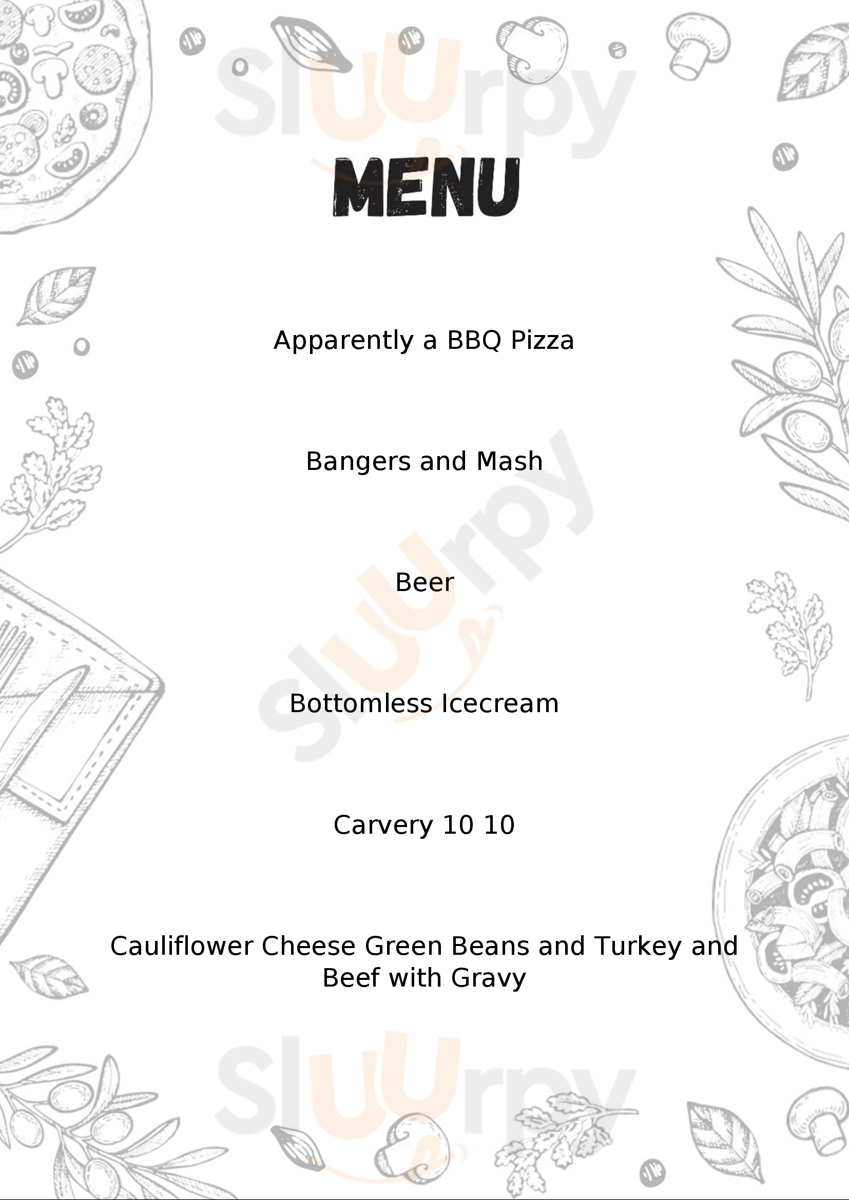 The Goose Stonehouse Pizza & Carvery Newcastle upon Tyne Menu - 1
