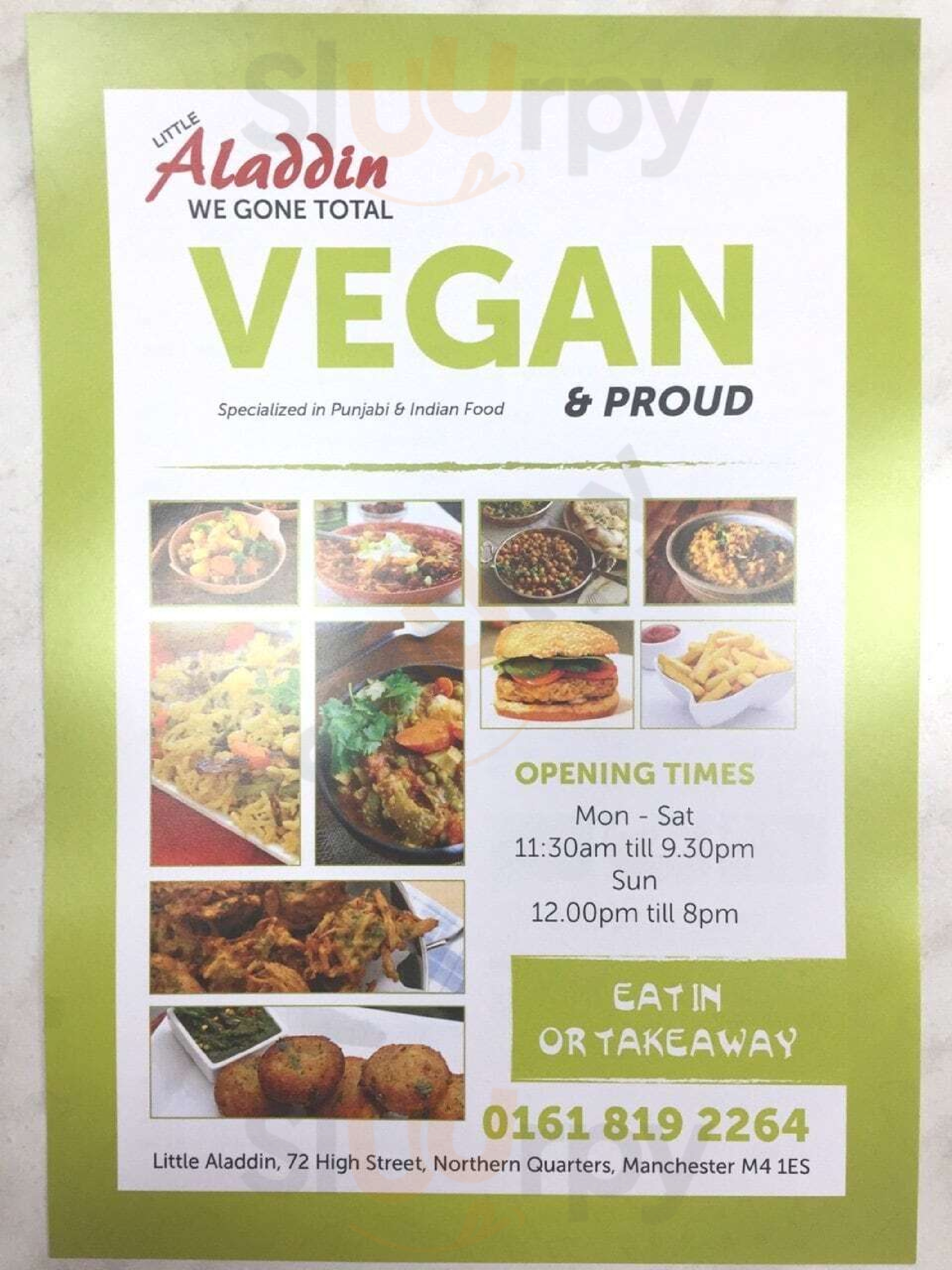 Little Aladdin (vegan Cafe) Manchester Menu - 1