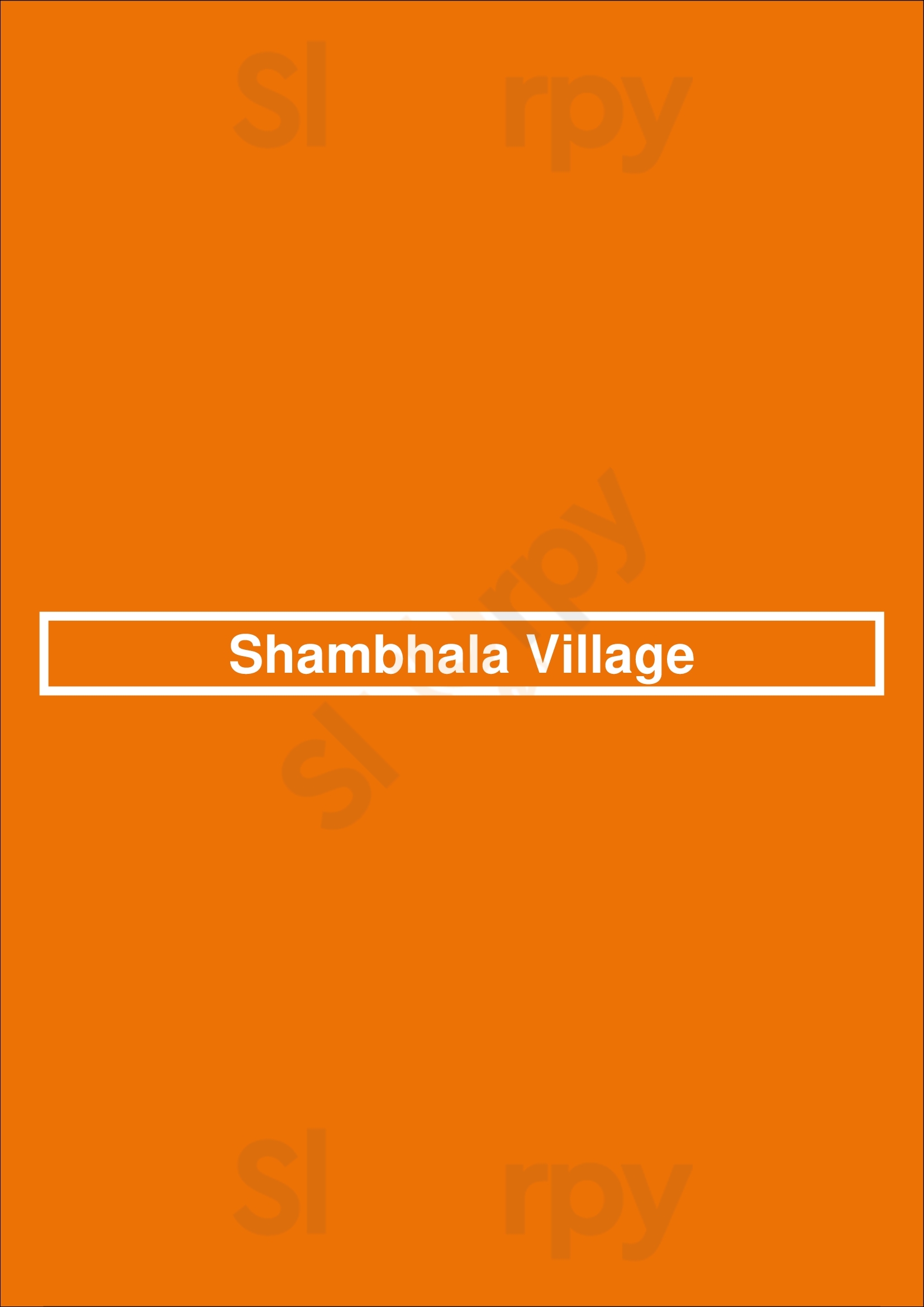 Shambhala Village Birmingham Menu - 1