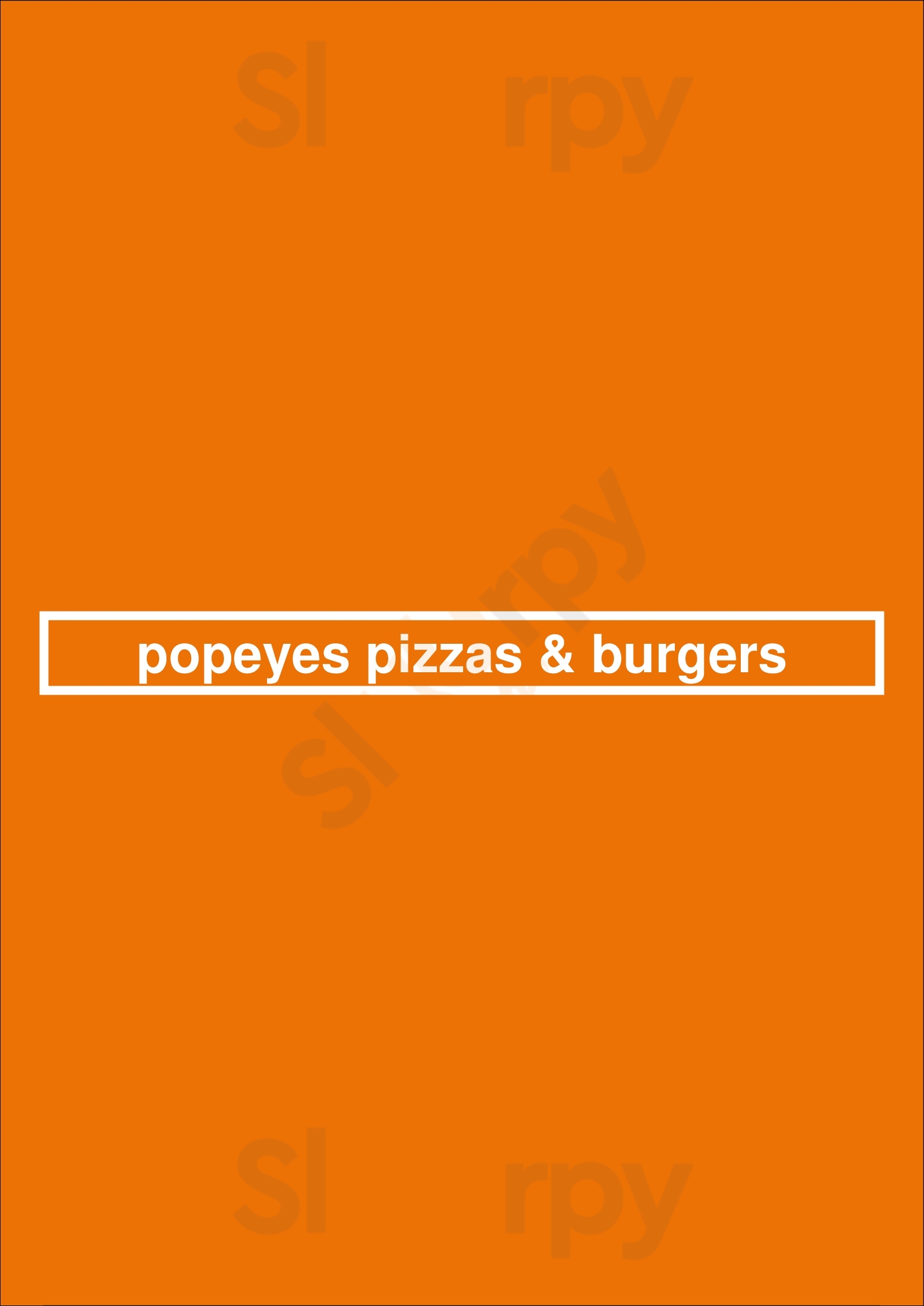 Popeyes Pizzas & Burgers Leicester Menu - 1