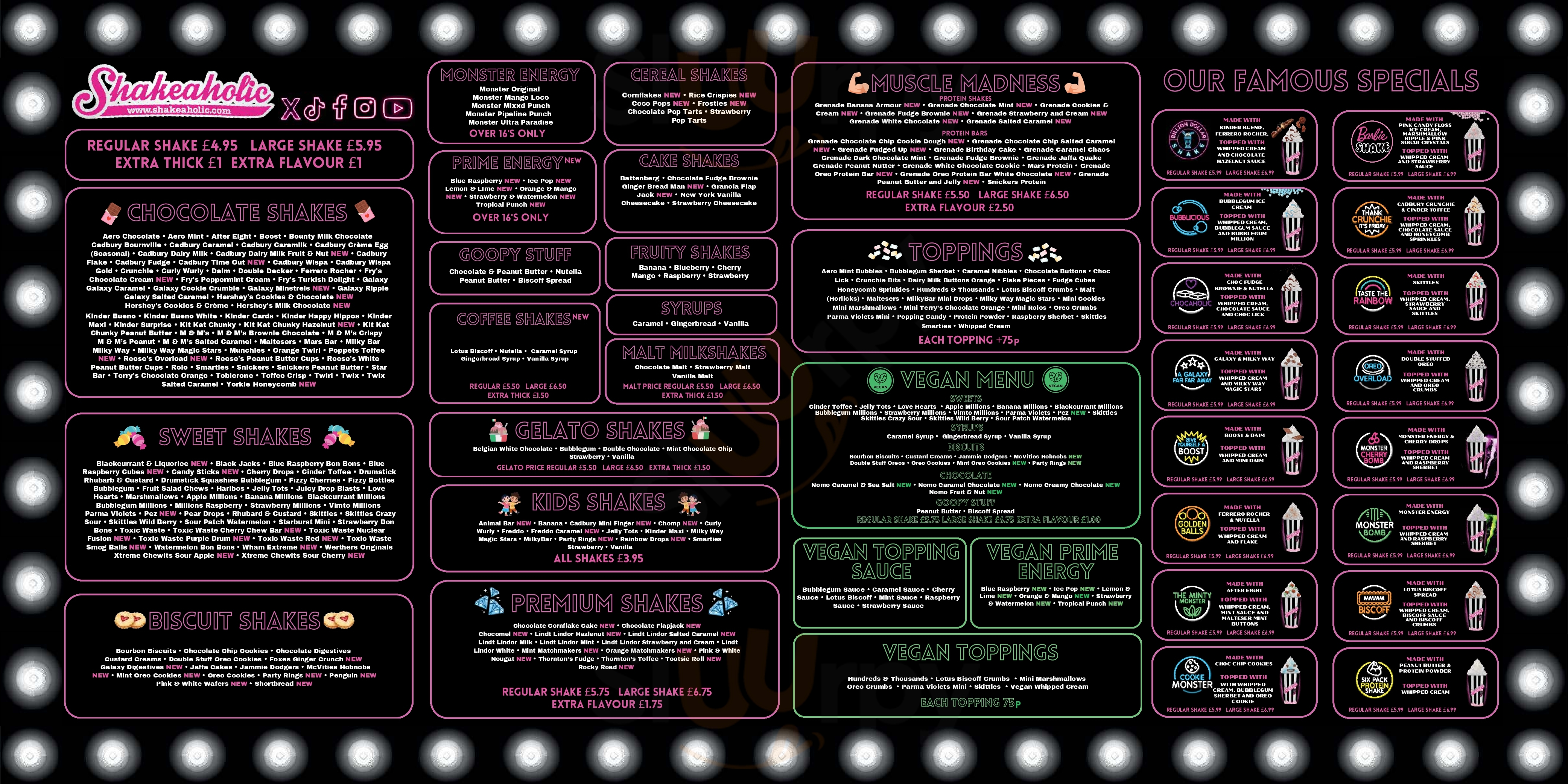 Main Menu - Shakeaholic