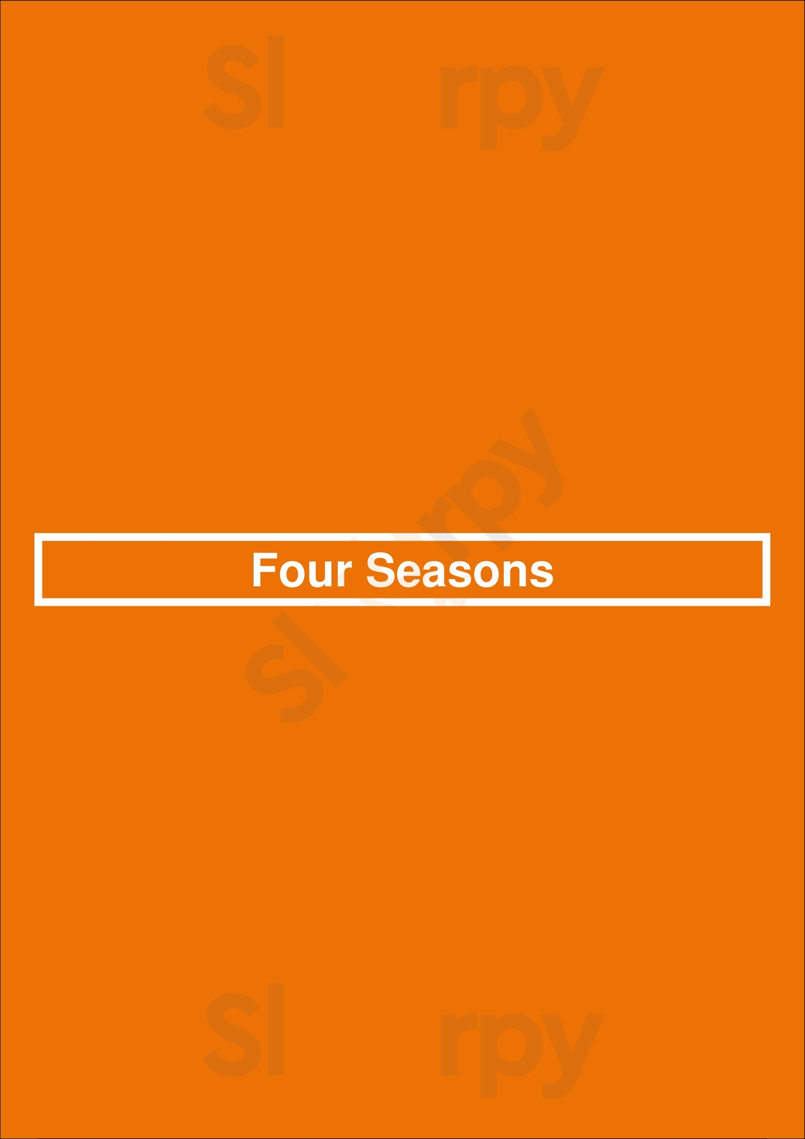 Four Seasons Liverpool Menu - 1