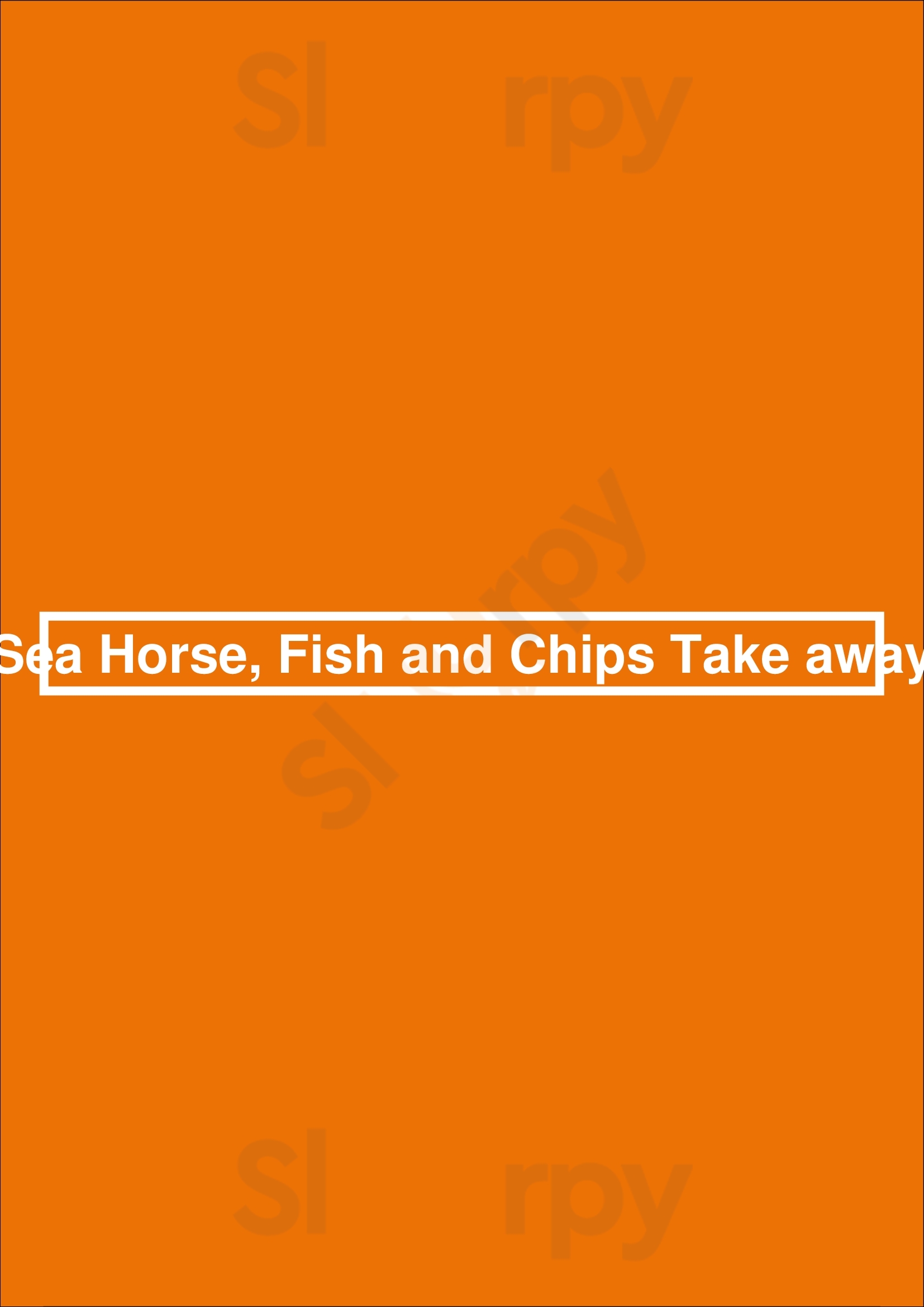 Seahorse Fish Bar Hove Menu - 1