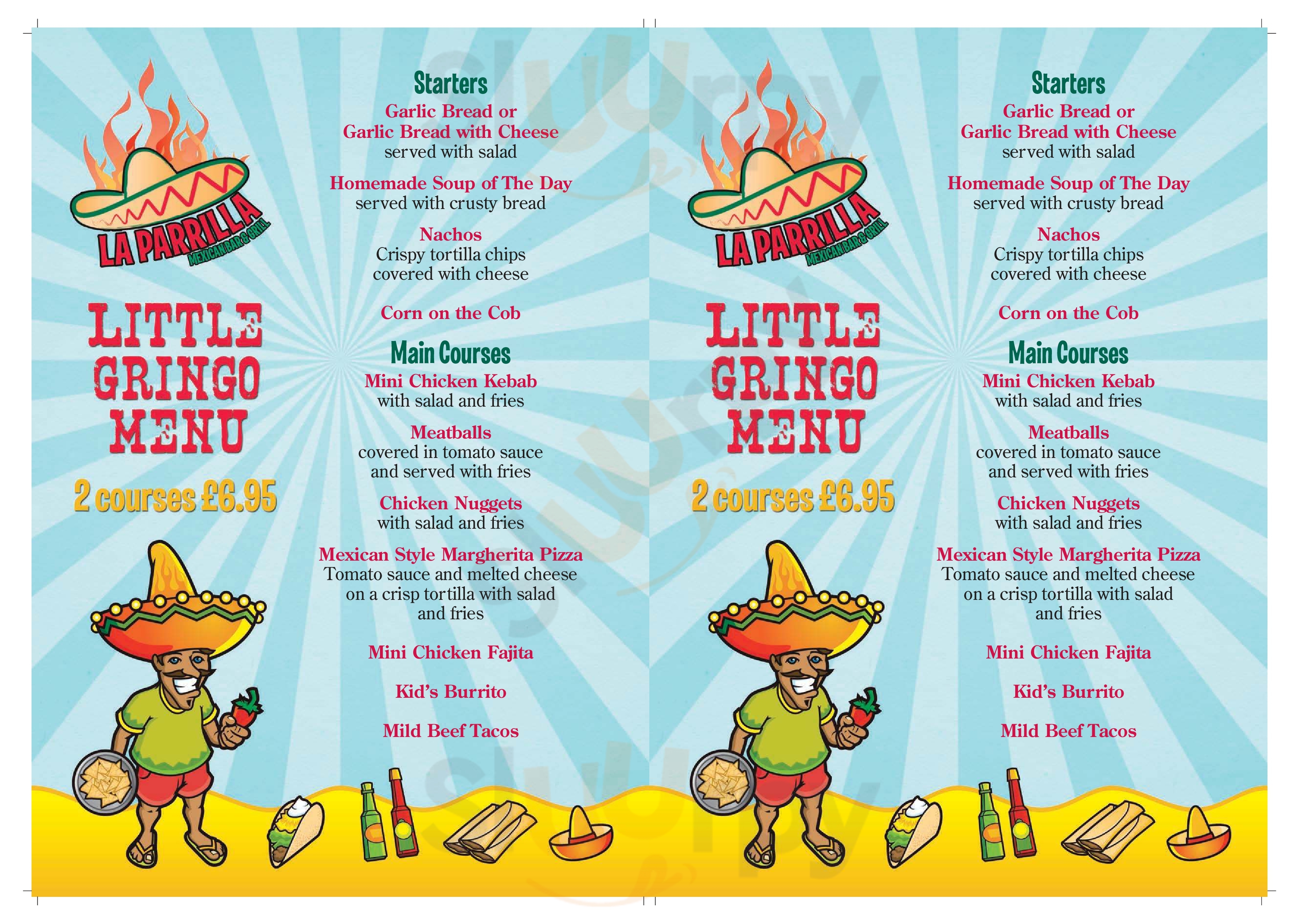 Main Menu - The Bar & Grill